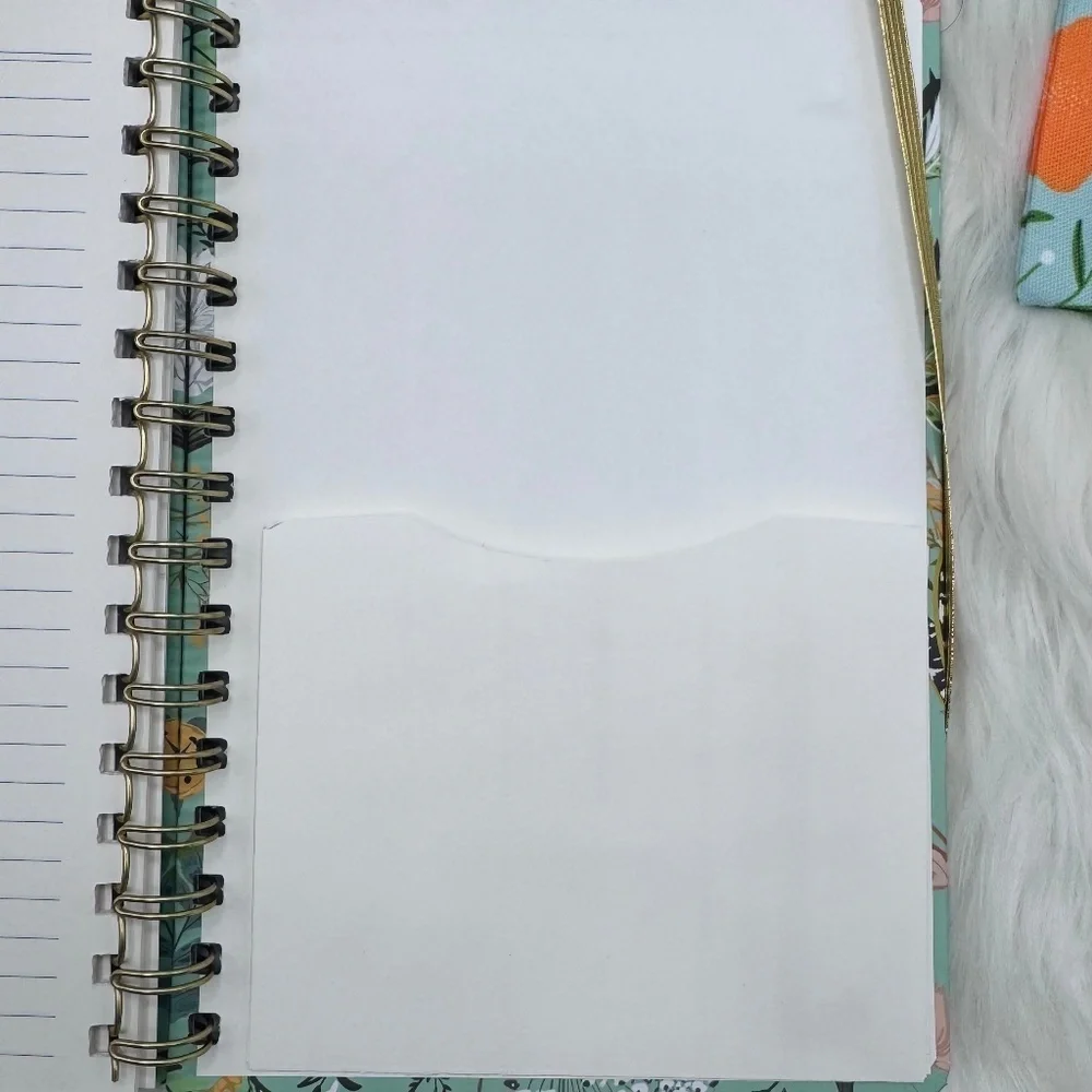 The Notebook Hardcover Floral Stationary Set Green Floral Theme